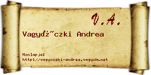 Vagyóczki Andrea névjegykártya