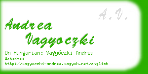 andrea vagyoczki business card